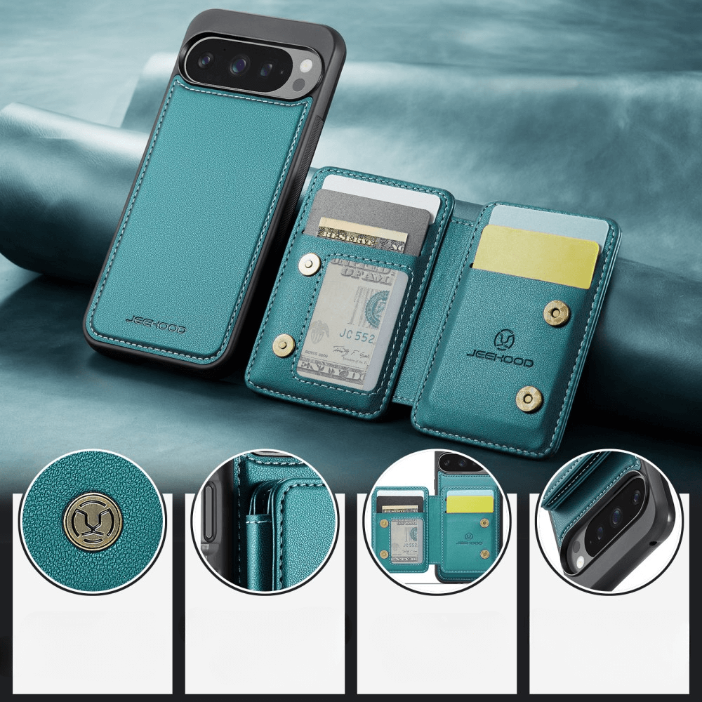Google Pixel 9 Pro XL - Coque 2 en 1 avec porte-carte de crédit