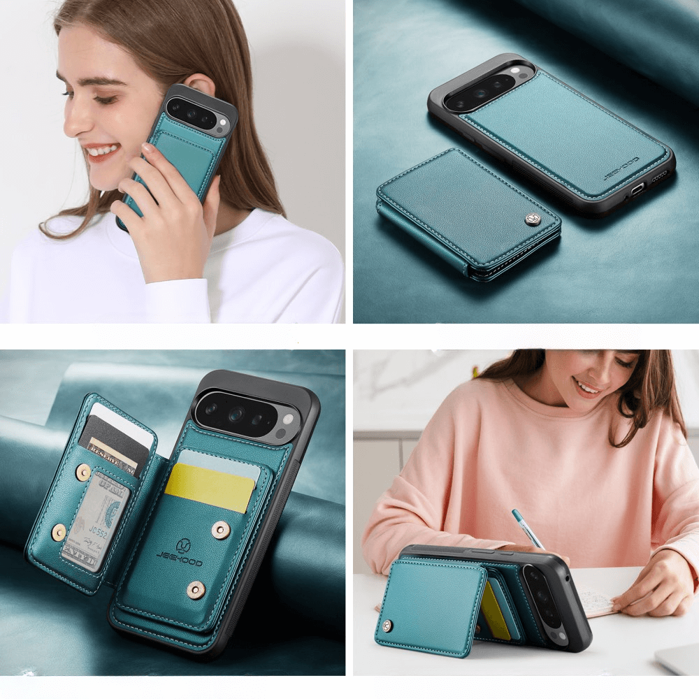 Google Pixel 9 Pro XL - Coque 2 en 1 avec porte-carte de crédit