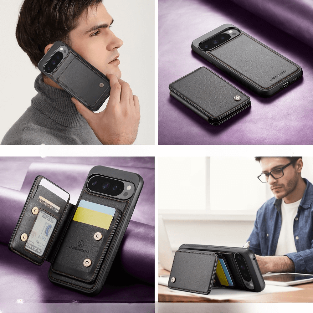 Google Pixel 9 Pro XL - Coque 2 en 1 avec porte-carte de crédit