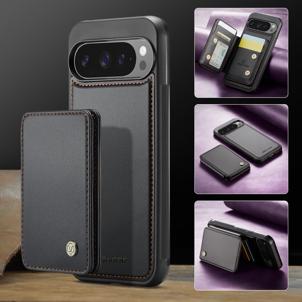 Google Pixel 9 Pro XL - Coque 2 en 1 avec porte-carte de crédit
