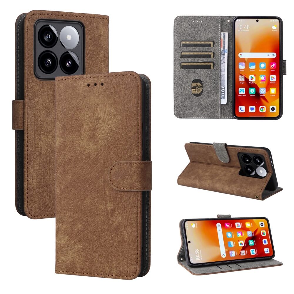 Xiaomi 14T - Ledertasche mit RFID Blocker
