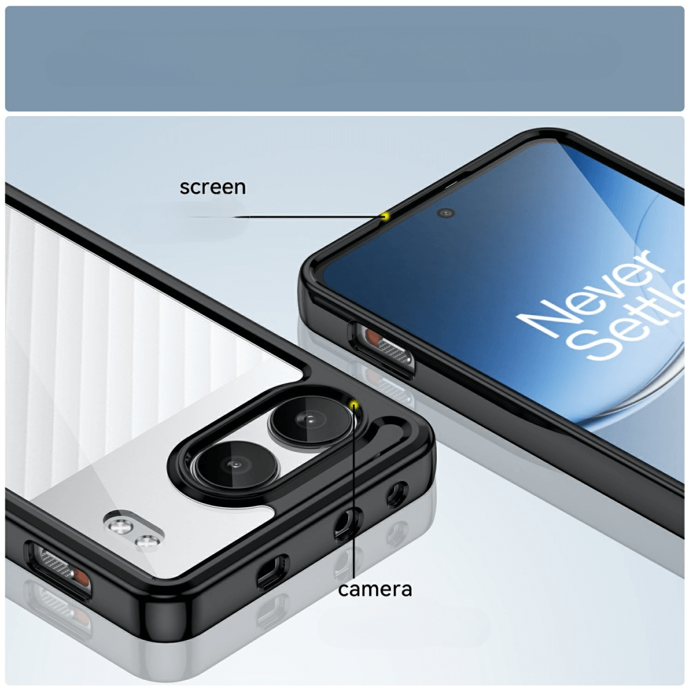OnePlus Nord 4 - Coque acrylique protective avec bords surélevé