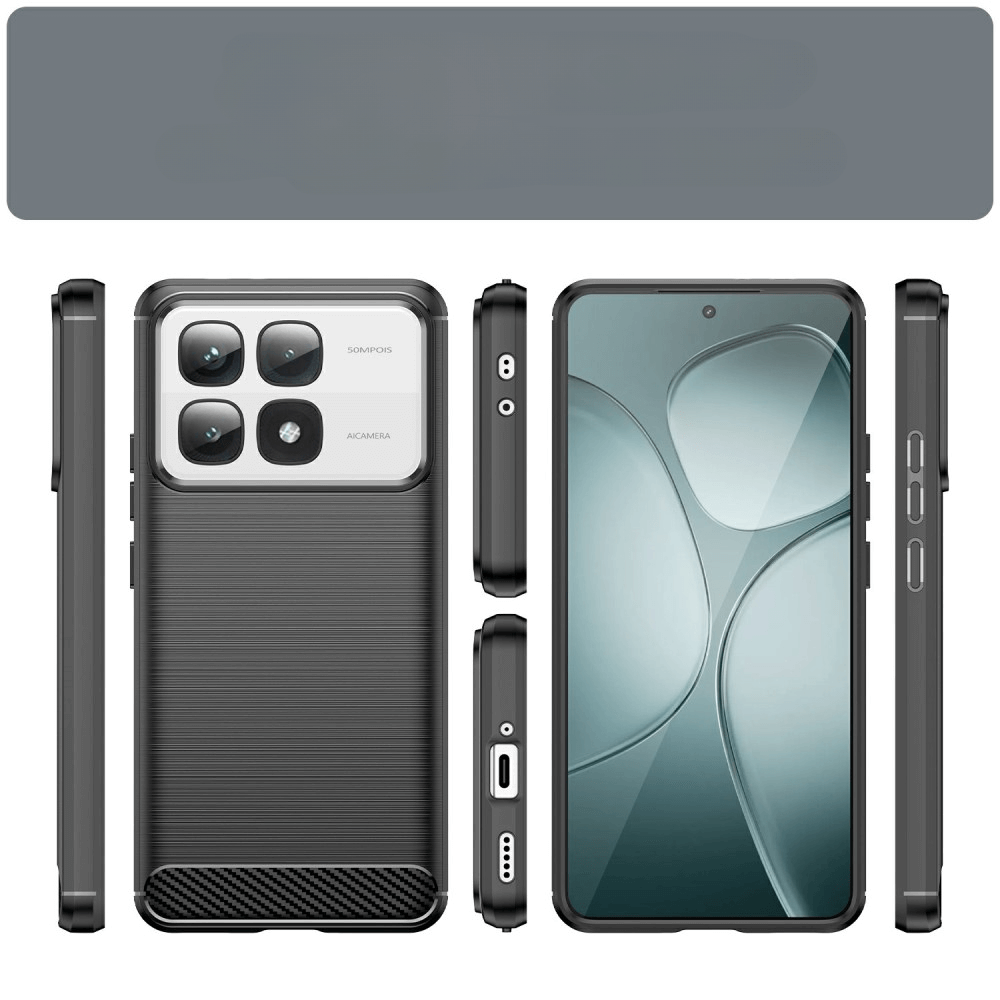 Xiaomi 14T Pro - Coque look métal carbone