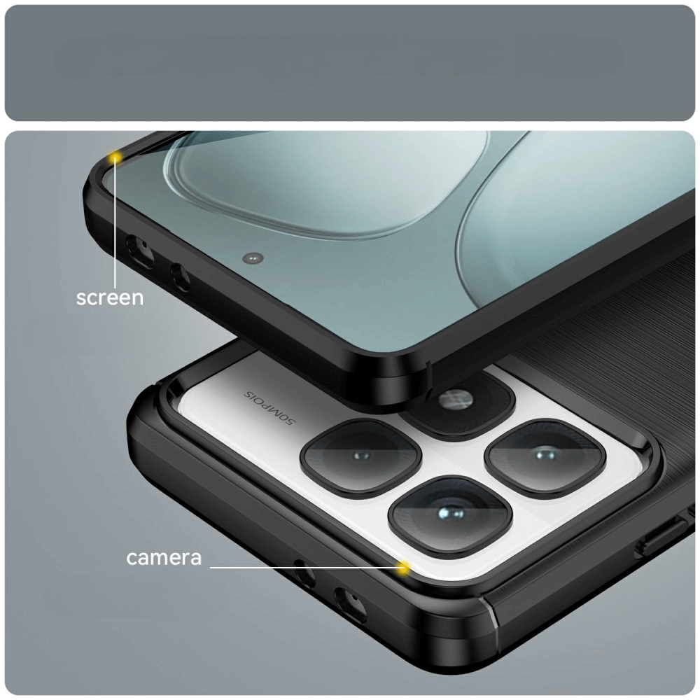 Xiaomi 14T Pro - Coque look métal carbone