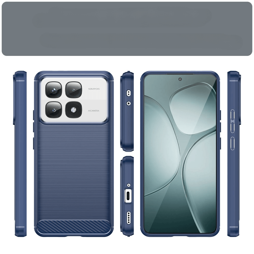 Xiaomi 14T Pro - Coque look métal carbone