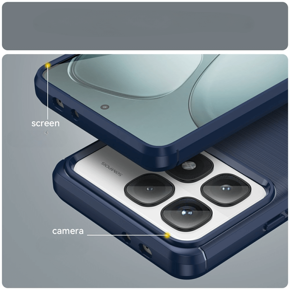 Xiaomi 14T Pro - Coque look métal carbone