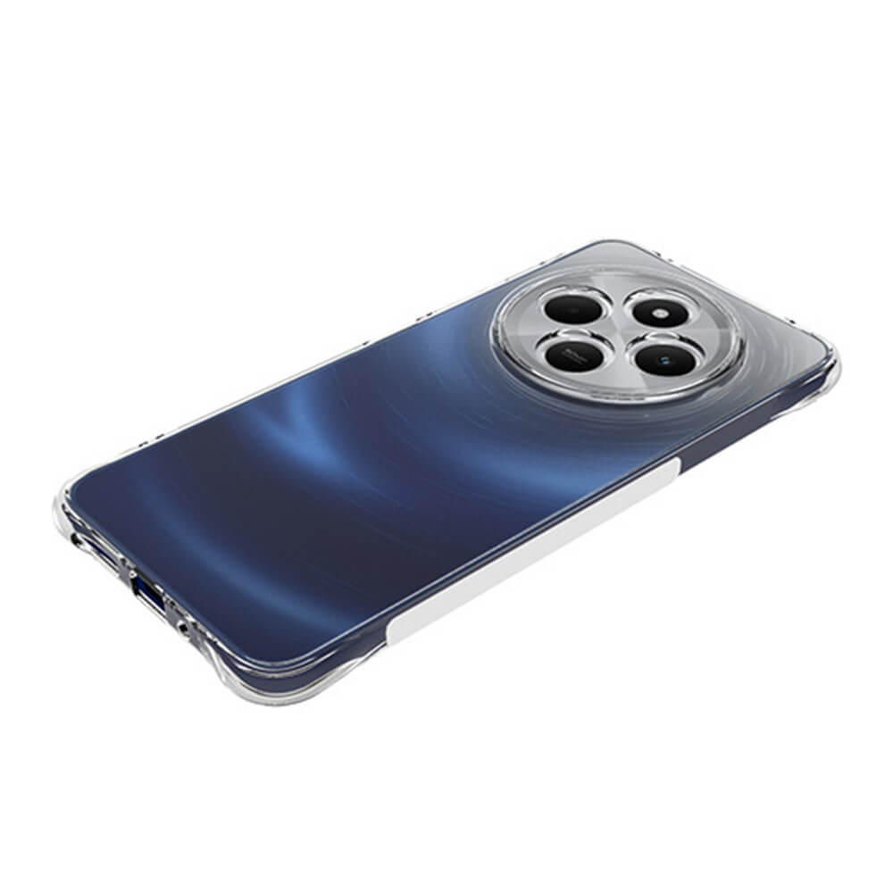 Schützen Sie Ihr Xiaomi Redmi 14C mit der Silikonhülle von Cover-Discount, die speziell für den Fallschutz entwickelt wurde. Passend für Geräte wie das Redmi 14C / Poco C75 und perfekt mit einer blauen Rückseite und einer runden Dreifachkamera oben links.