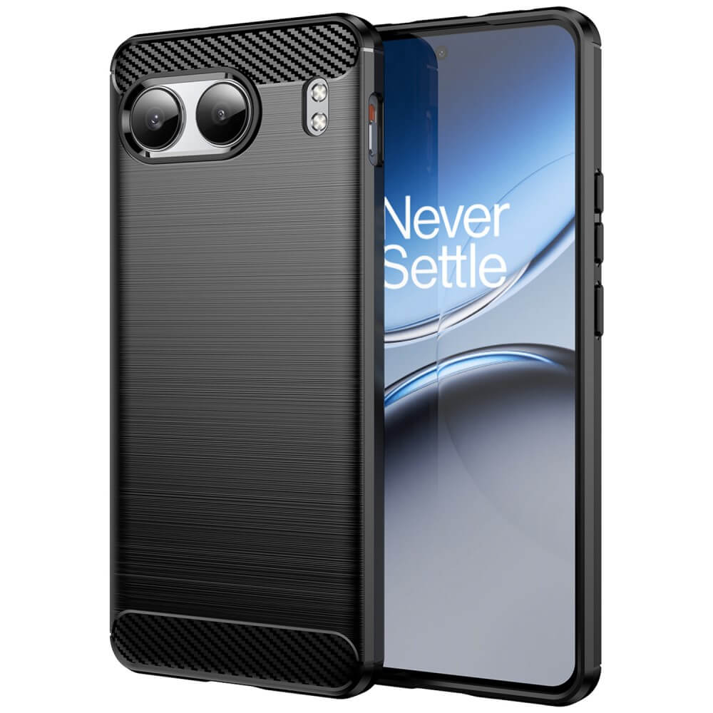 OnePlus Nord 4 - Coque look métal carbone