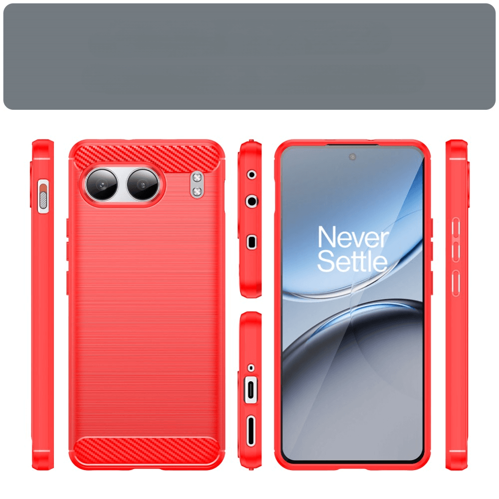 OnePlus Nord 4 - Coque look métal carbone