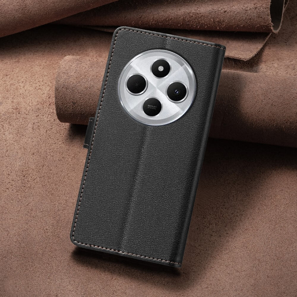 Xiaomi Redmi 14C / Poco C75 / Redmi A4 5G - Custodia in pelle BINFEN con blocco RFID