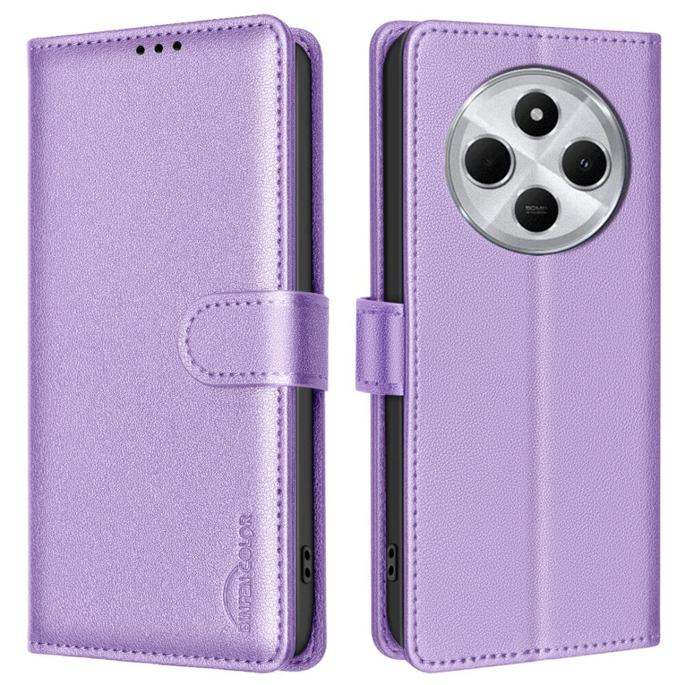Xiaomi Redmi 14C / Poco C75 / Redmi A4 5G - Custodia in pelle BINFEN con blocco RFID