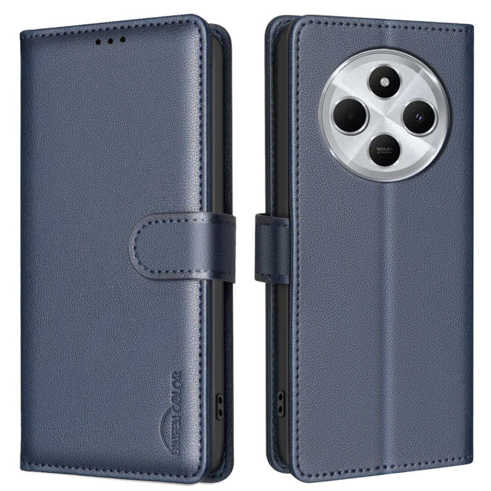 Xiaomi Redmi 14C / Poco C75 / Redmi A4 5G - Custodia in pelle BINFEN con blocco RFID