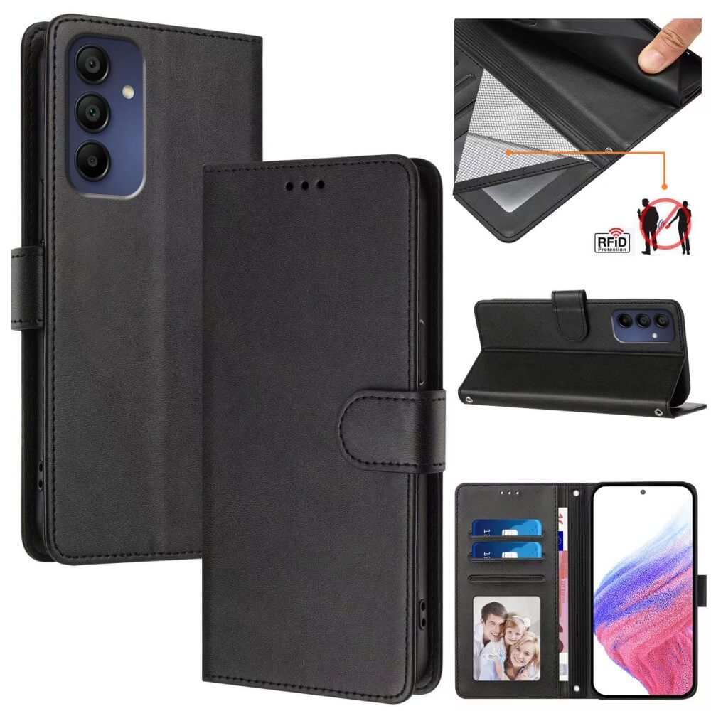 Galaxy A16 - Leather case with RFID blocker