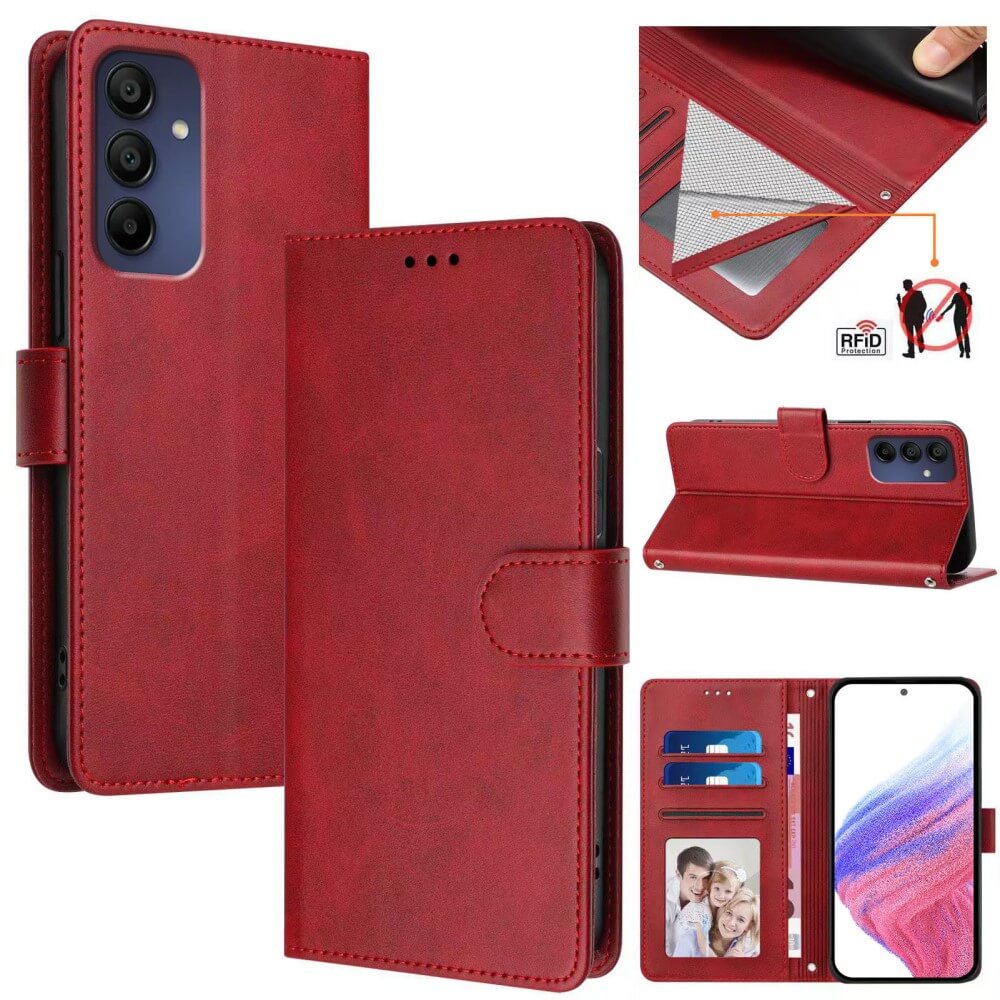 Galaxy A16 - Leather case with RFID blocker