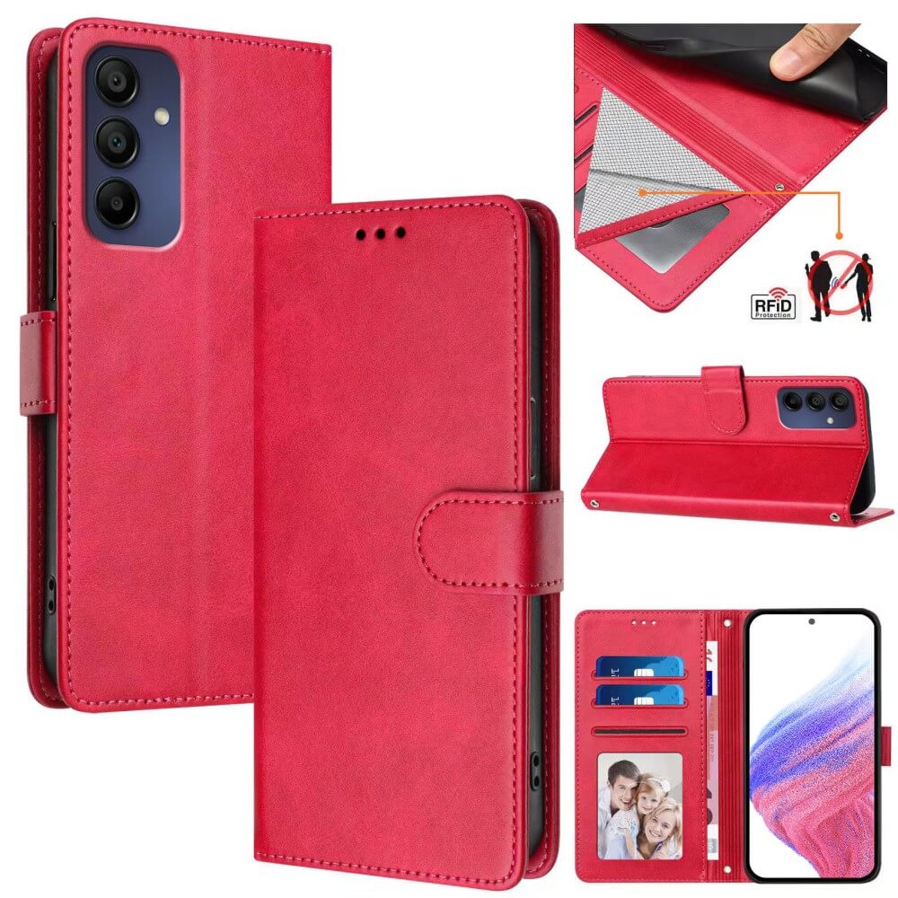 Galaxy A16 - Leather case with RFID blocker