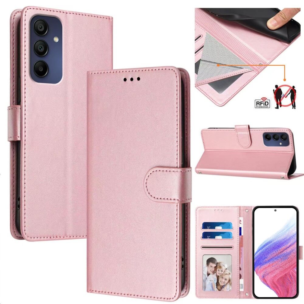 Galaxy A16 - Leather case with RFID blocker