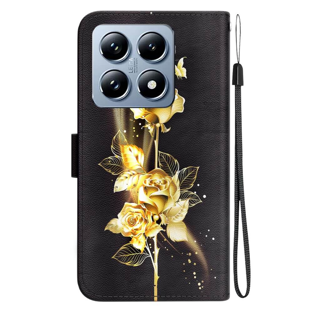 Xiaomi 14T - Tasche Hülle mit Blüten Motiv