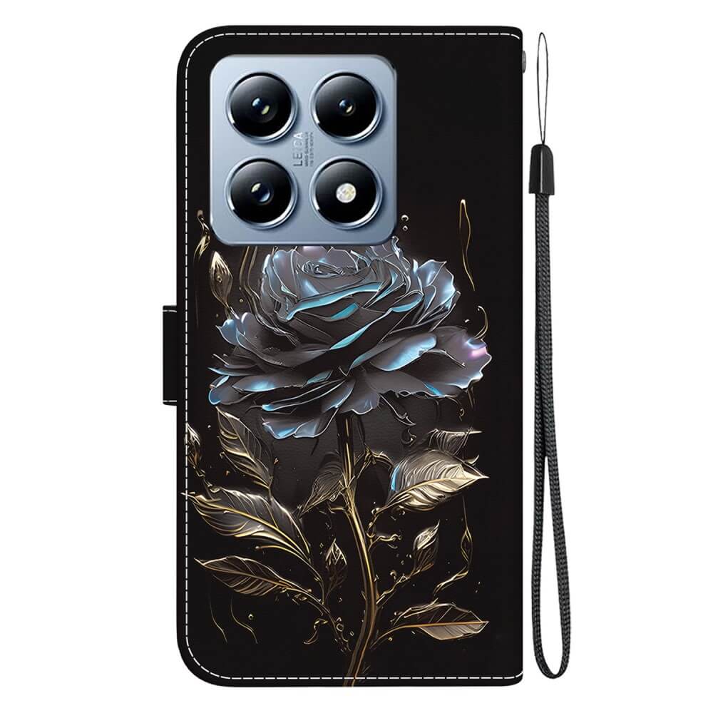 Xiaomi 14T - Tasche Hülle mit Blüten Motiv