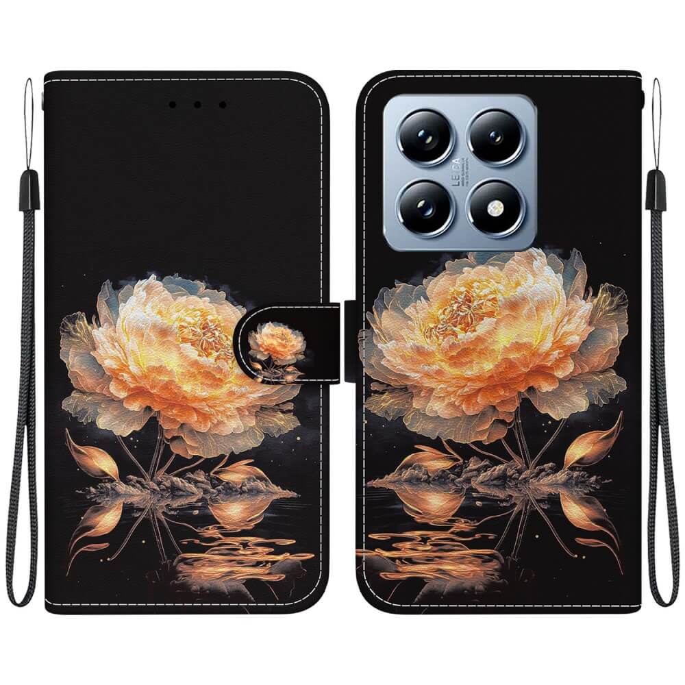 Xiaomi 14T - Tasche Hülle mit Blüten Motiv