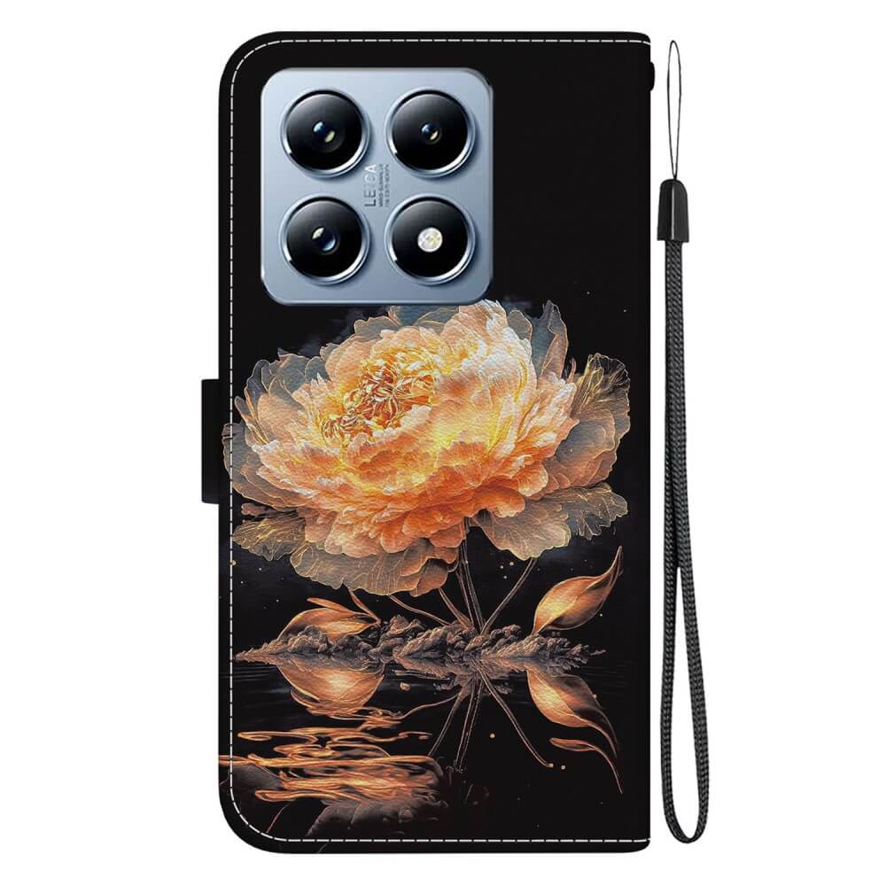 Xiaomi 14T - Tasche Hülle mit Blüten Motiv