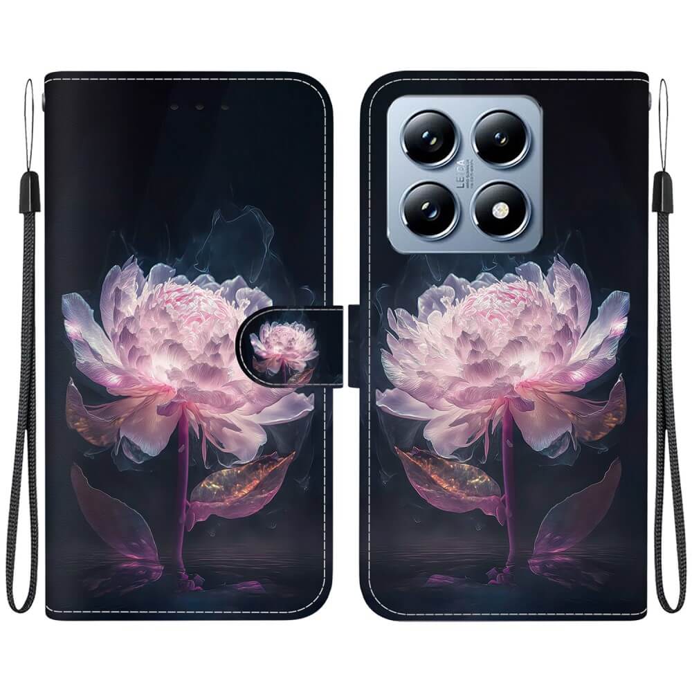 Xiaomi 14T - Tasche Hülle mit Blüten Motiv
