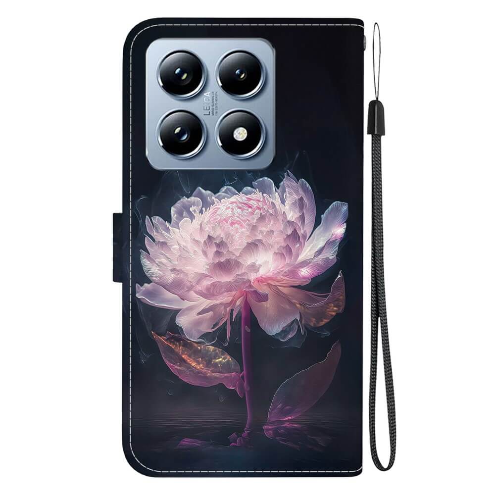 Xiaomi 14T - Tasche Hülle mit Blüten Motiv