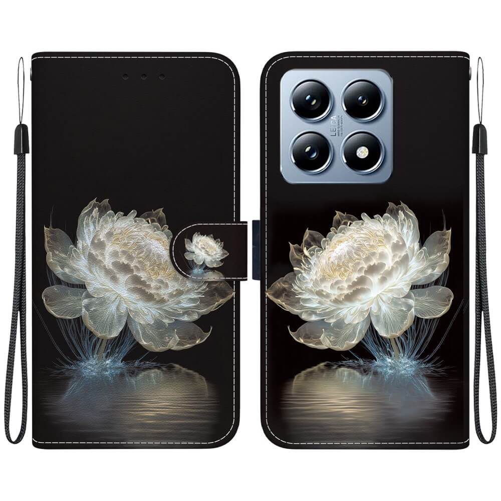 Xiaomi 14T - Tasche Hülle mit Blüten Motiv