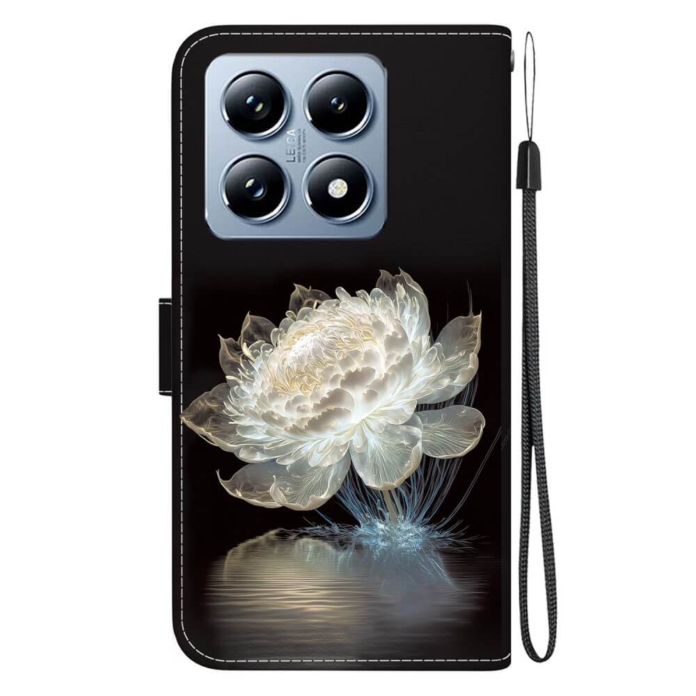 Xiaomi 14T - Tasche Hülle mit Blüten Motiv