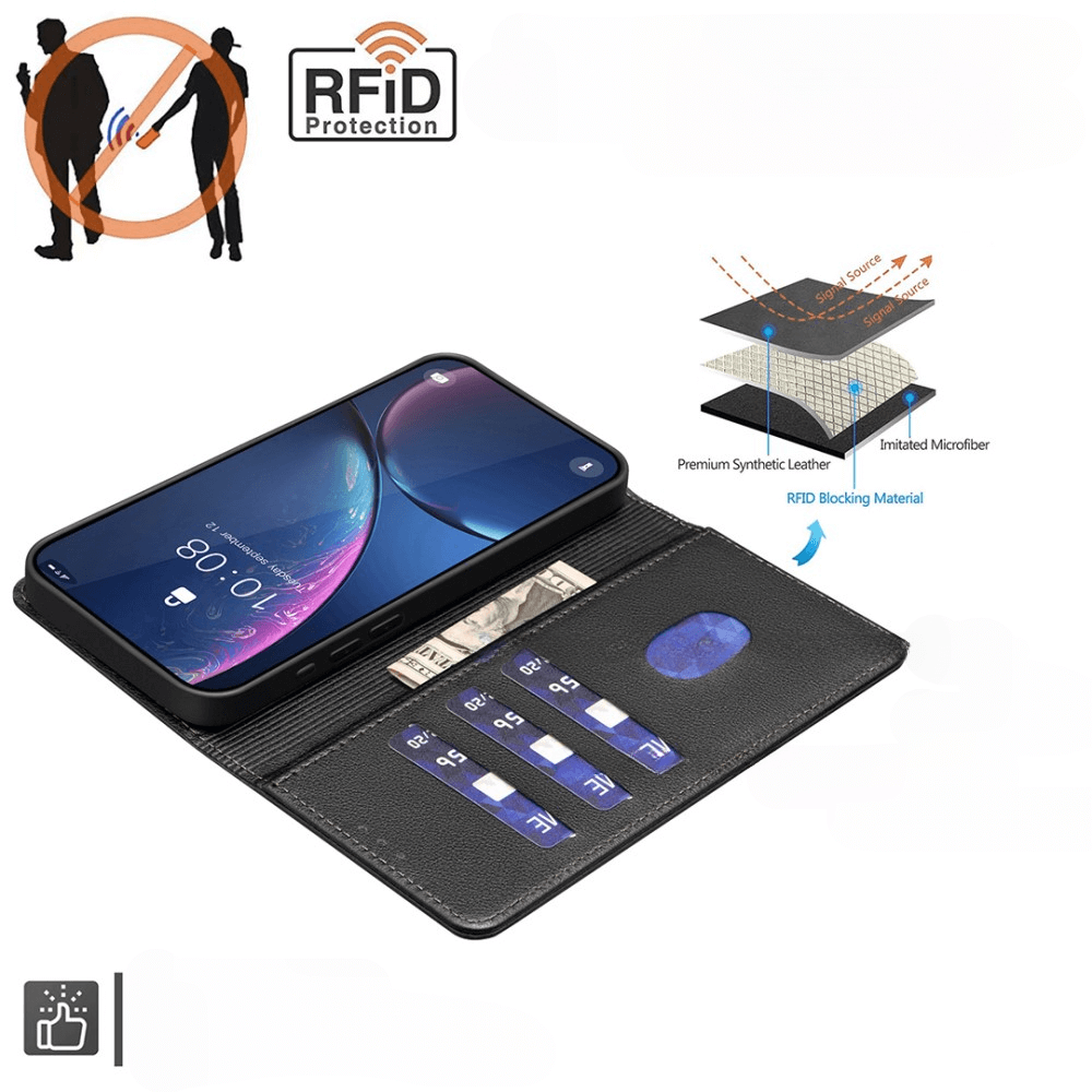 Xiaomi Redmi Note 14 Pro+ / Pro 5G - BINFEN Leder Etui Hülle mit RFID Blocker
