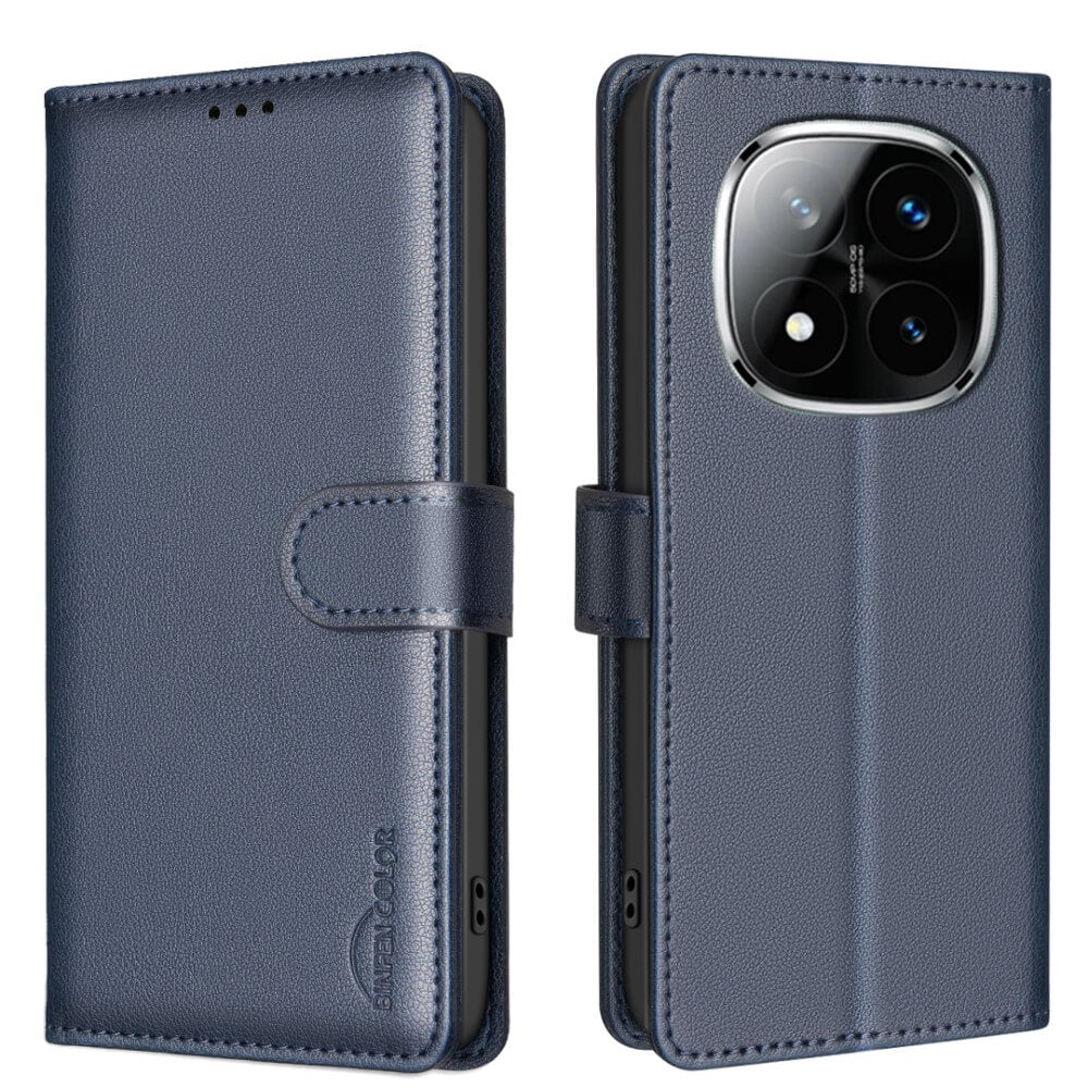 Xiaomi Redmi Note 14 Pro+ / Pro 5G - BINFEN Leder Etui Hülle mit RFID Blocker