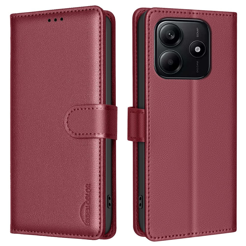 Xiaomi Redmi Note 14 5G - BINFEN Leder Etui Hülle mit RFID Blocker