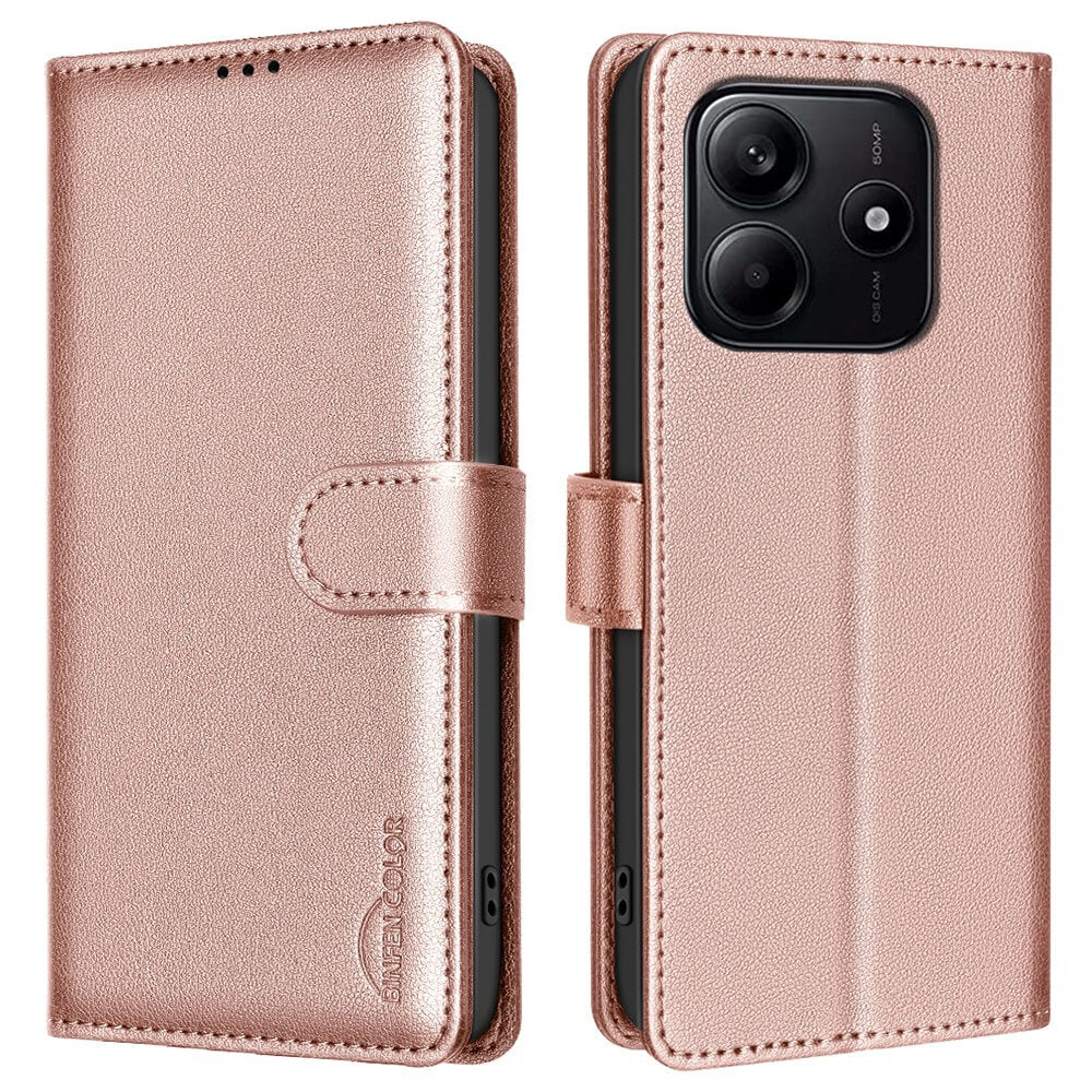 Xiaomi Redmi Note 14 5G - BINFEN Leder Etui Hülle mit RFID Blocker