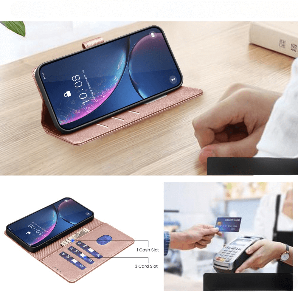 Xiaomi Redmi Note 14 5G - BINFEN Leder Etui Hülle mit RFID Blocker