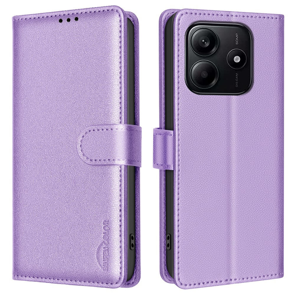 Xiaomi Redmi Note 14 5G - BINFEN Leder Etui Hülle mit RFID Blocker