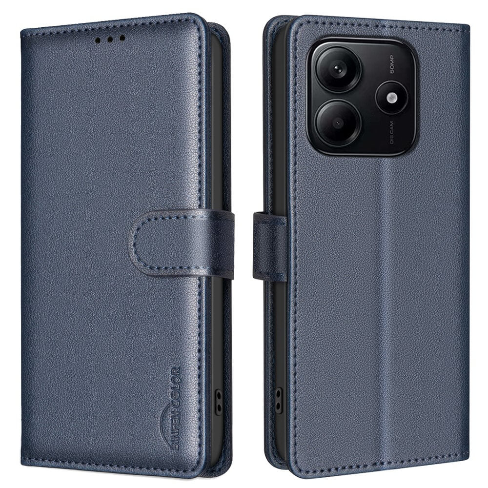 Xiaomi Redmi Note 14 5G - BINFEN Leder Etui Hülle mit RFID Blocker