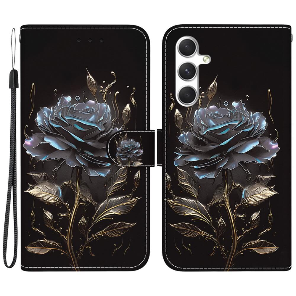Galaxy S25+ Plus - Tasche Hülle mit Blüten Motiv