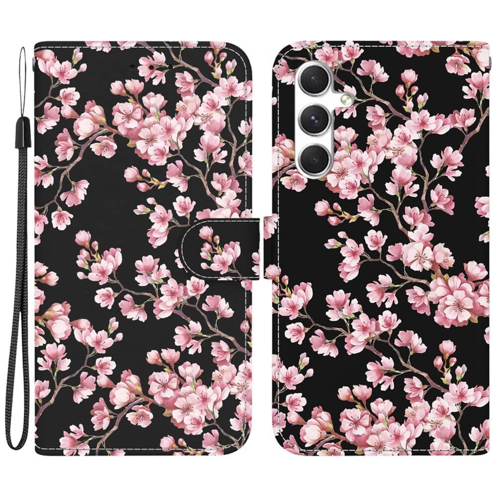 Galaxy S25 - Tasche Hülle mit Blüten Motiv
