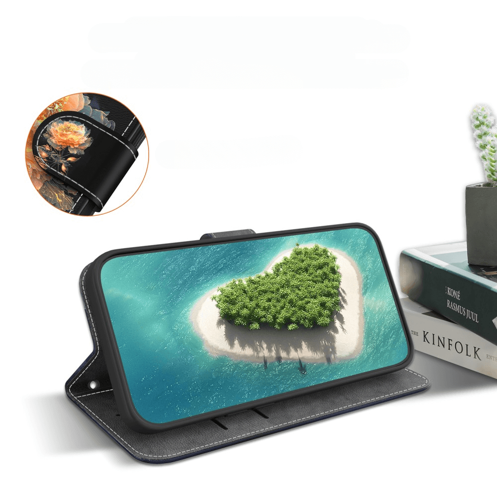 Galaxy S25 - Tasche Hülle mit Blüten Motiv