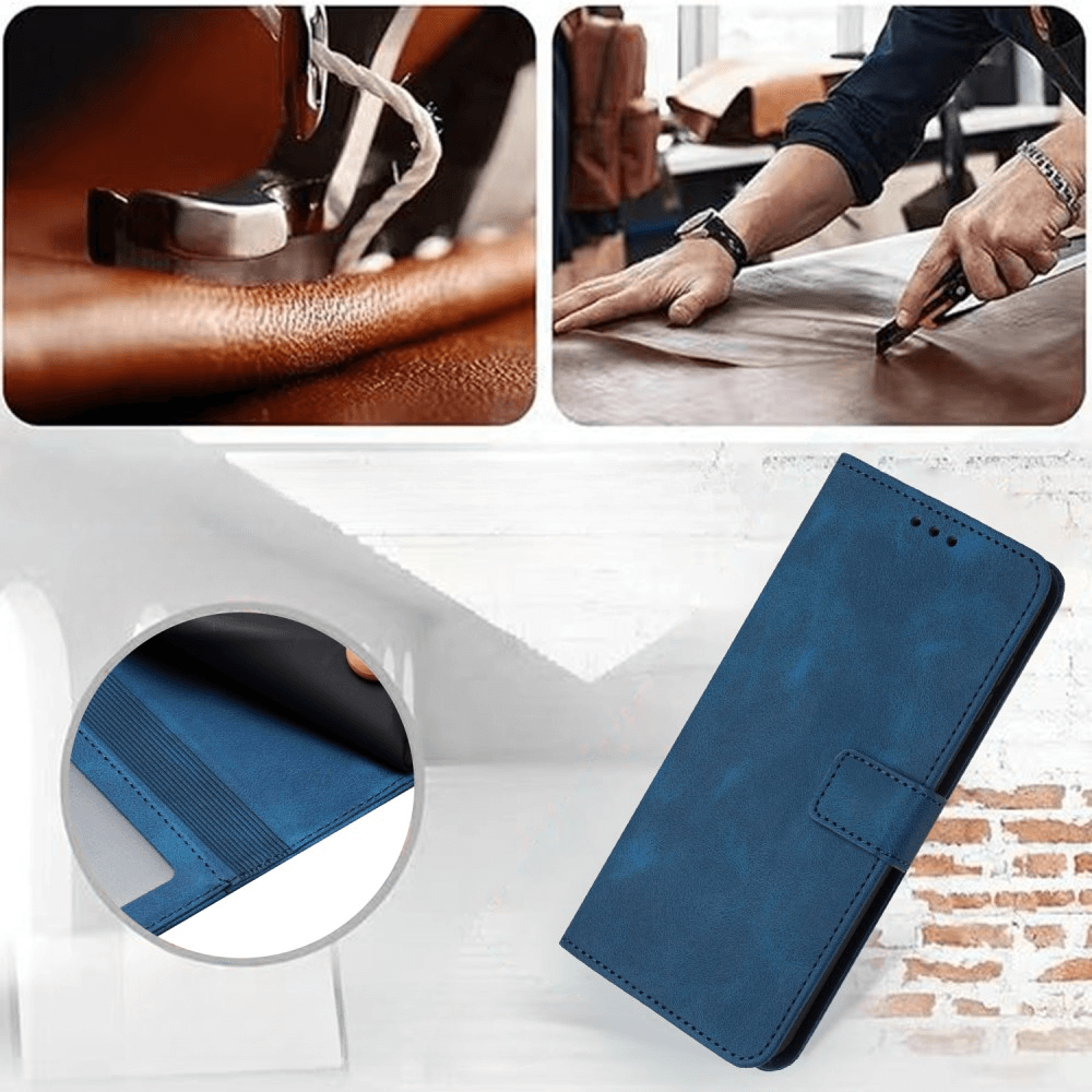 Xiaomi Redmi Note 14 5G - Custodia in pelle scamosciata dal design vintage