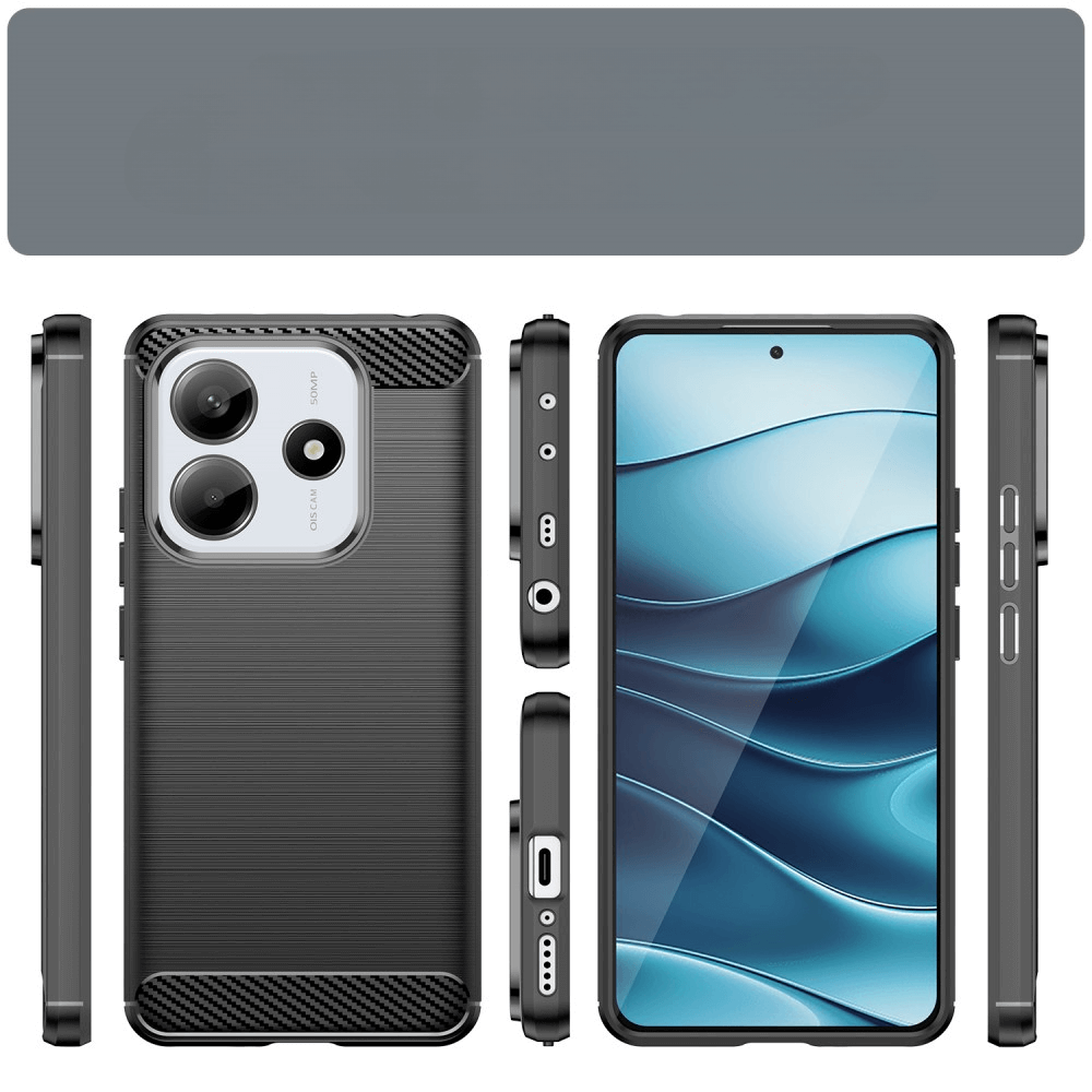 Xiaomi Redmi Note 14 5G - Metall Carbon Look Hülle