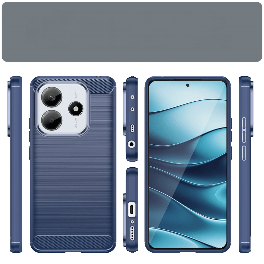 Xiaomi Redmi Note 14 5G - Metall Carbon Look Hülle