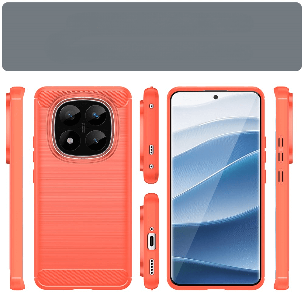 Xiaomi Redmi Note 14 Pro+ Plus - Metall Carbon Look Hülle