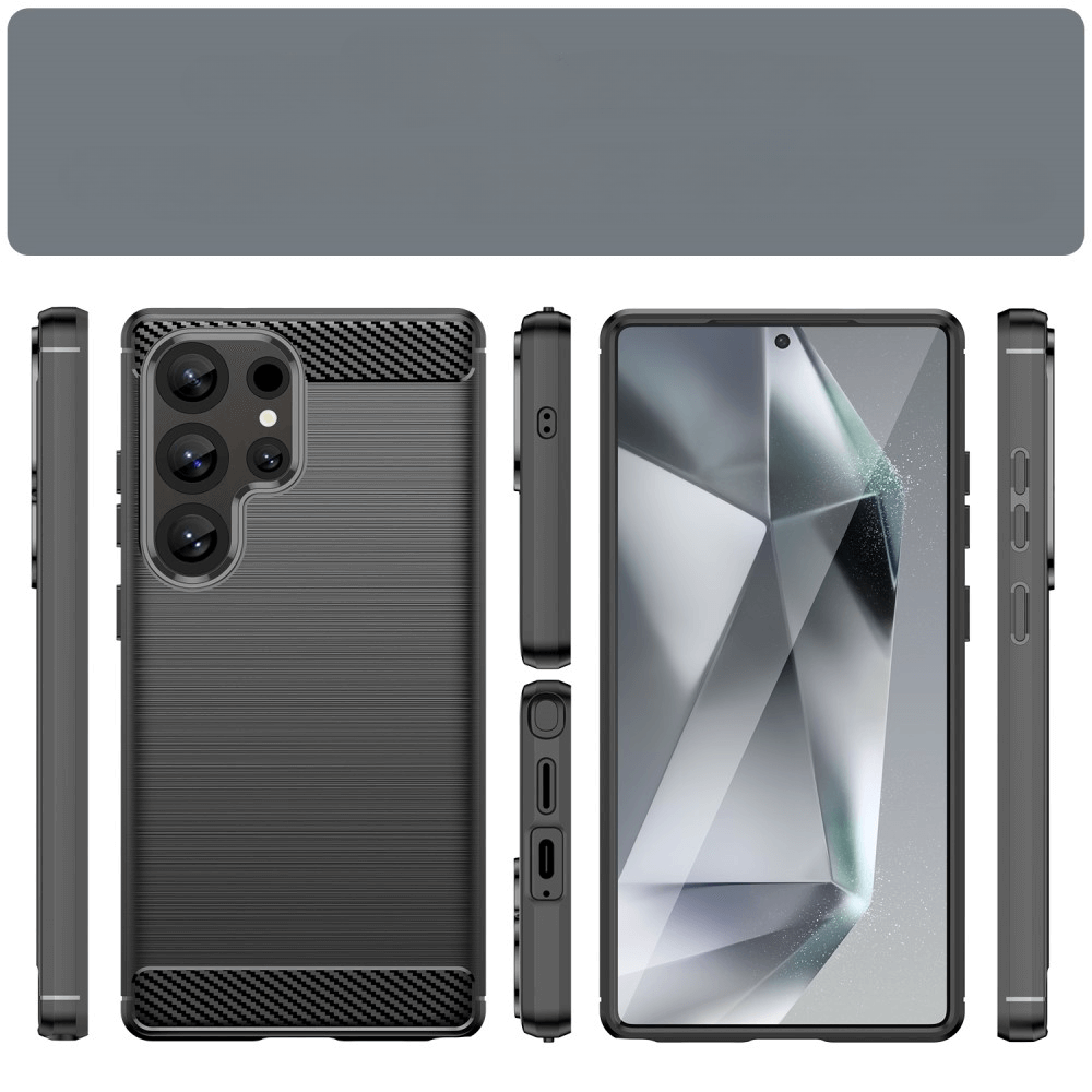 Galaxy S25 Ultra - Cover in look metallo carbonio