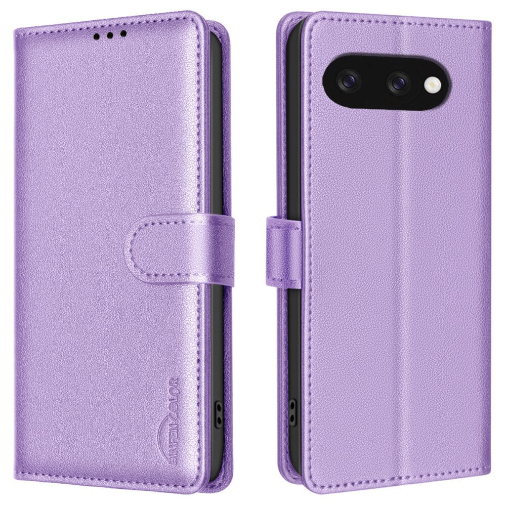 Google Pixel 9a - Custodia in pelle BINFEN con blocco RFID