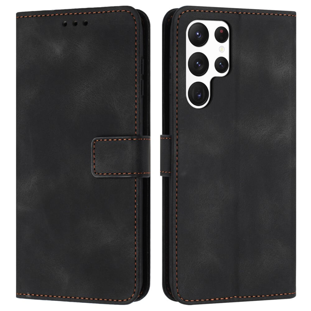 Galaxy S25 Ultra - Custodia in pelle scamosciata dal design vintage