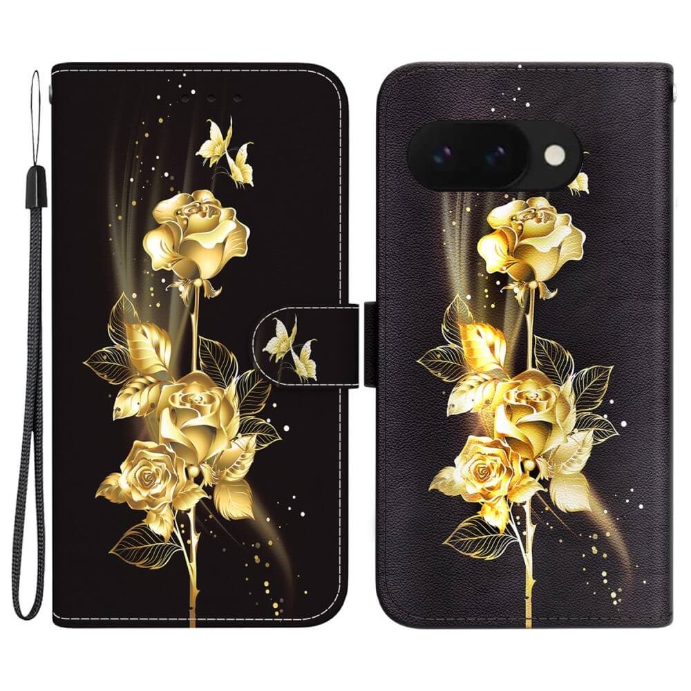 Google Pixel 9a - Wallet Case with Flower Motif