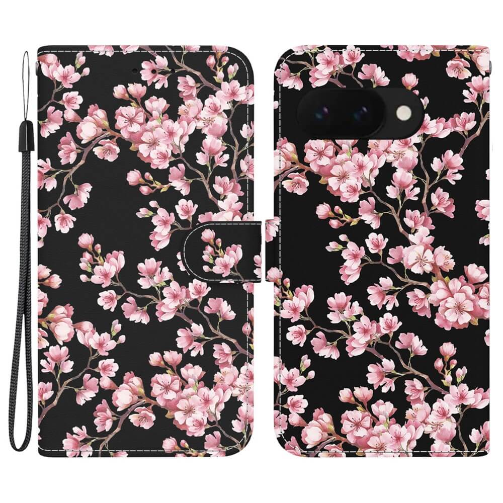 Google Pixel 9a - Wallet Case with Flower Motif