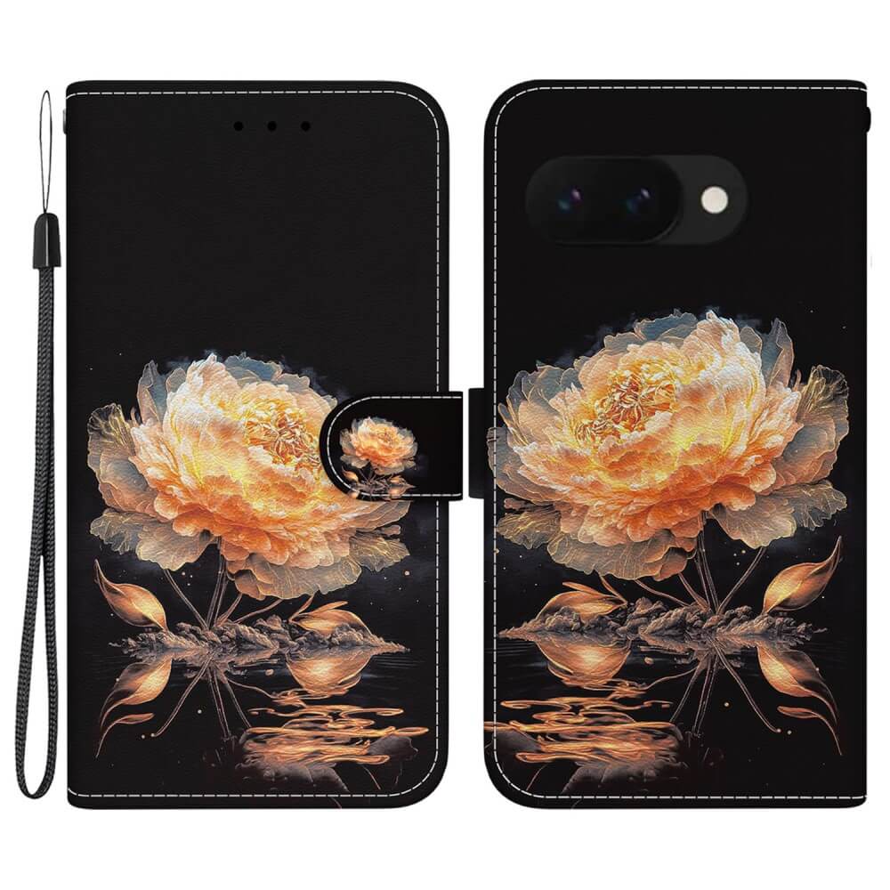 Google Pixel 9a - Wallet Case with Flower Motif