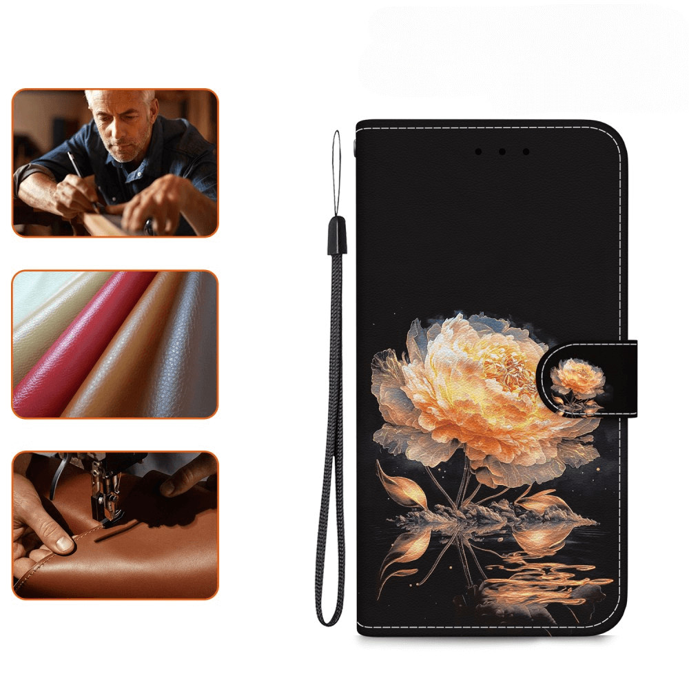 Google Pixel 9a - Wallet Case with Flower Motif