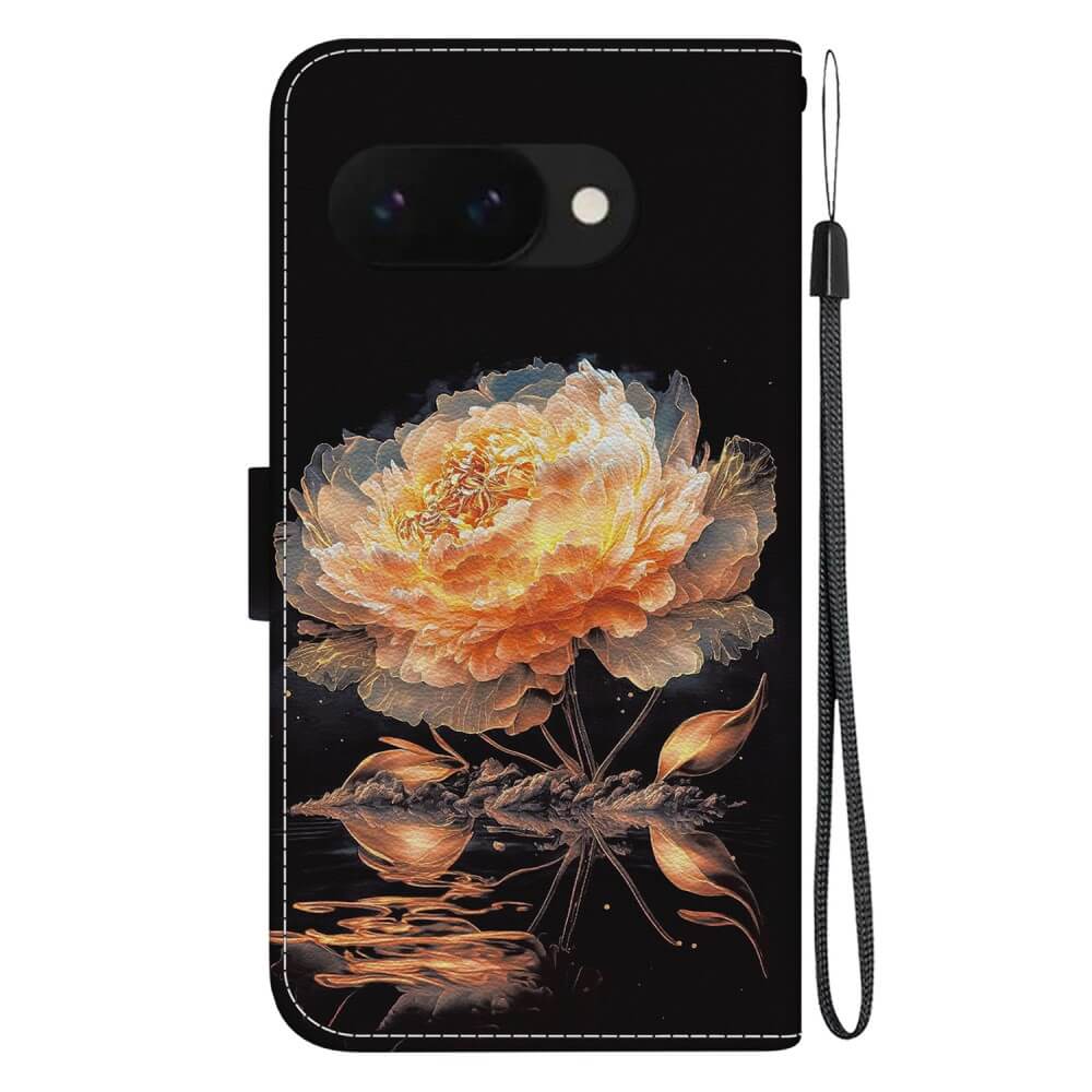 Google Pixel 9a - Wallet Case with Flower Motif